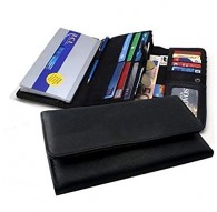 Gallantry - Tout en un Porte Chéquier Portefeuille FEMME, Noir, 21 EU