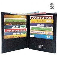 Grand Classique Portefeuille en Cuir Protection RFID Blocage Homme