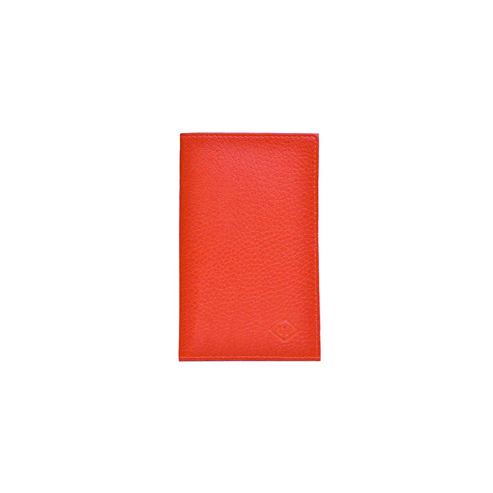 Charmoni - Etui Pochette Porte Papier Voiture 3 Plis - Pochette Carte Grise  permis de Conduire pièce d'identité Assurance - Cuir Vachette - 9 cm X 14,5  cm (ZLS Rouge) : : Mode